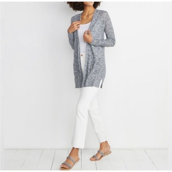 Marine Layer Nantucket long lightweight open knit cardigan Large - Picture 3 of 10